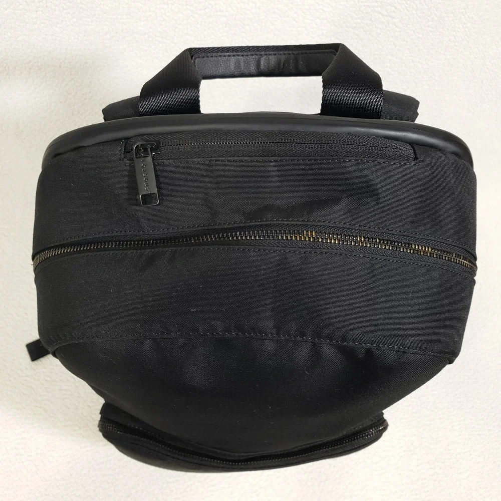 Lo and Sons Hanover Supreme Backpack Black Waxed Poly 16